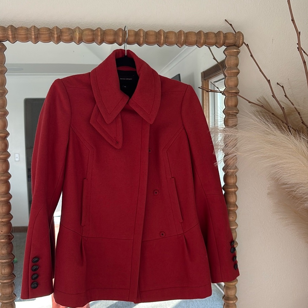 Narciso Rodriguez Red Wool Jacket